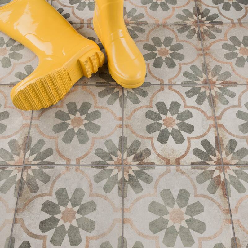 Merola Tile D'Anticatto Decor Florence 8-3/4" x 8-3/4" Porcelain Floor and Wall Tile