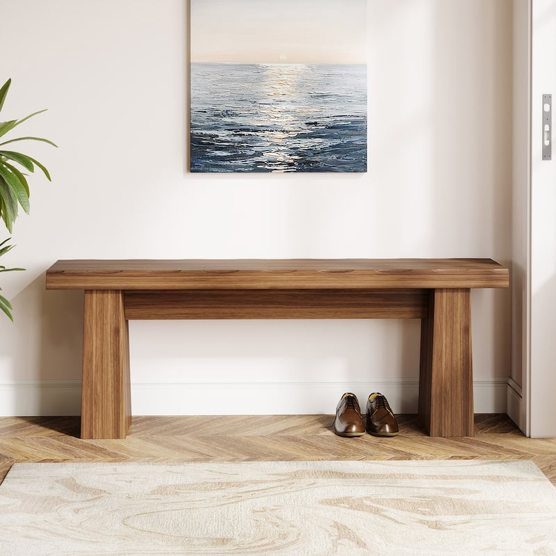 1Easylife 47-Inch Wood Entryway Bench Kitchen Dining Table Bench