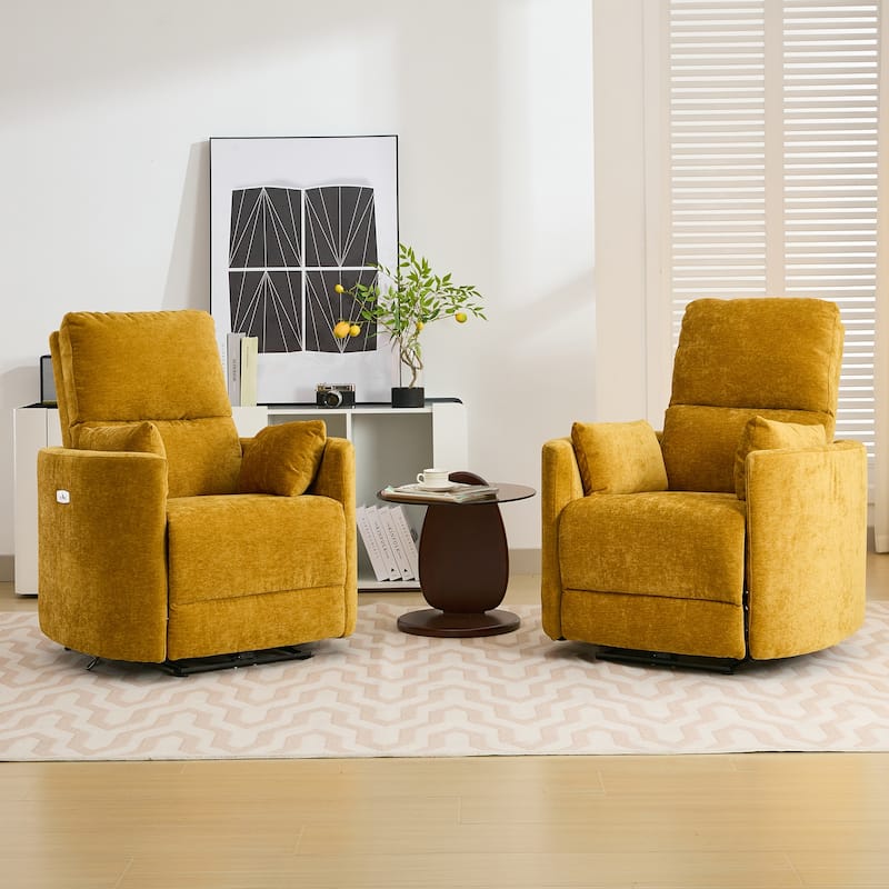 Chenille Power Recliner, 3-position Reclining Chair