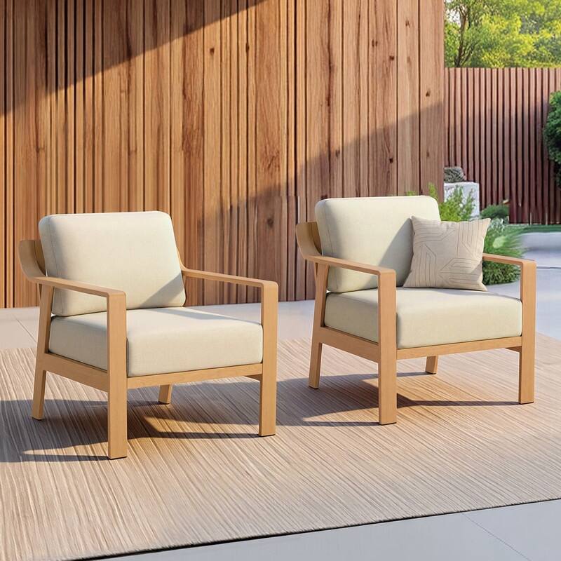 Spruce & Spring Outdoor Patio Furniture Set Aluminum Sofa Accent Chair