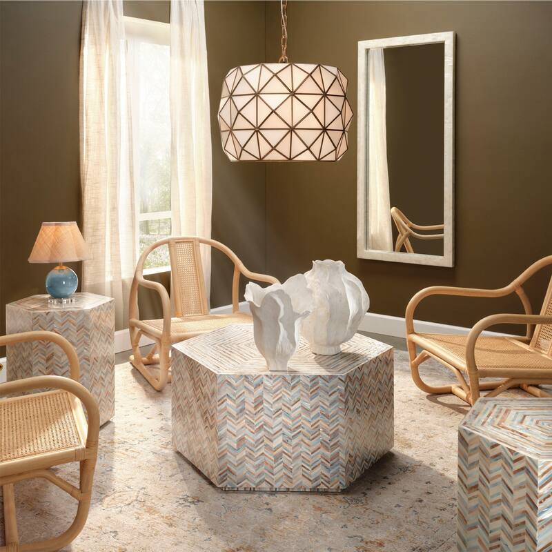 Jamie Young Hollywood 1-Light Glass and Metal Pendant - 60 Watts Each, 180 Max Total Wattage, Volts 120