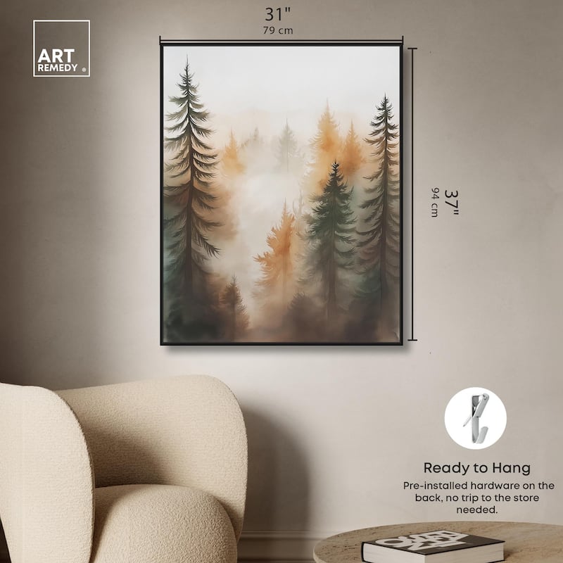 Misty Pines II Canvas by Art Remedy