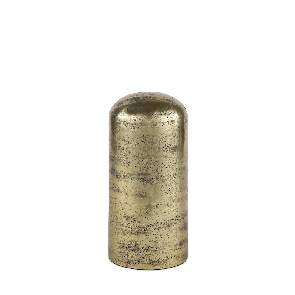 Quonset Antiqued Brass Aluminum Metal Decorative Object (10")