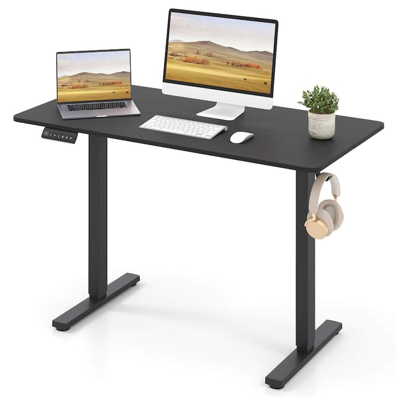 Costway 48" x 24" Sit to Stand Desk with 3 Memory Settings & - See Details - Black