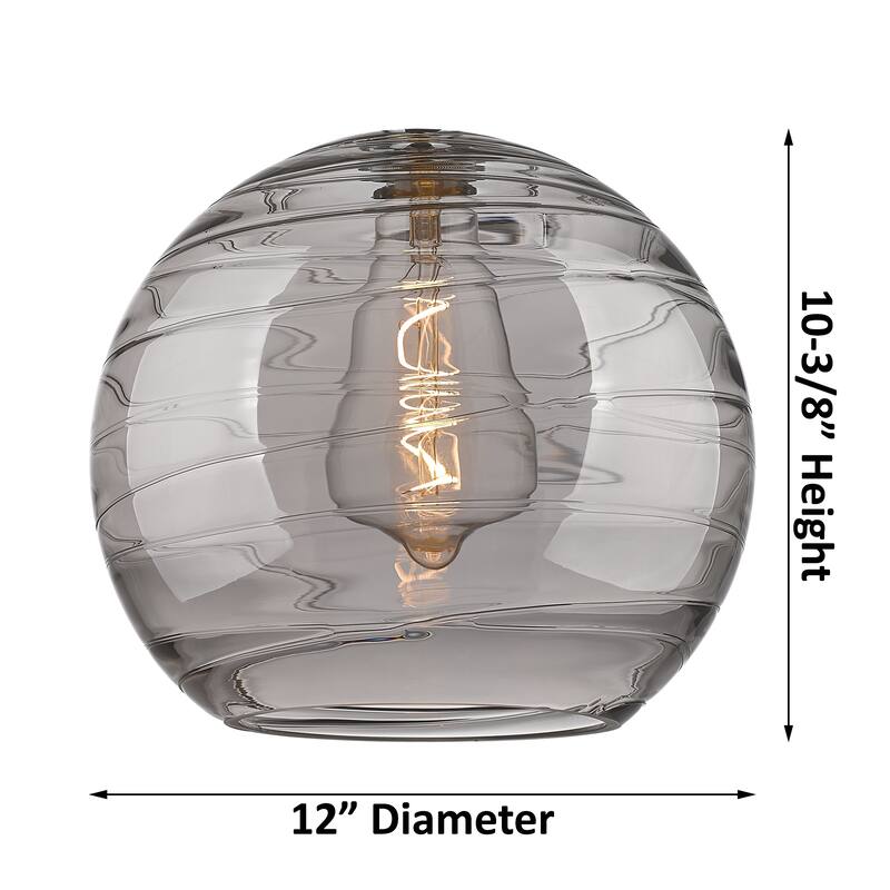 Innovations Lighting Downtown Urban - Crown Point - 1 Light 12" Athens Deco Swirl Flush Mount