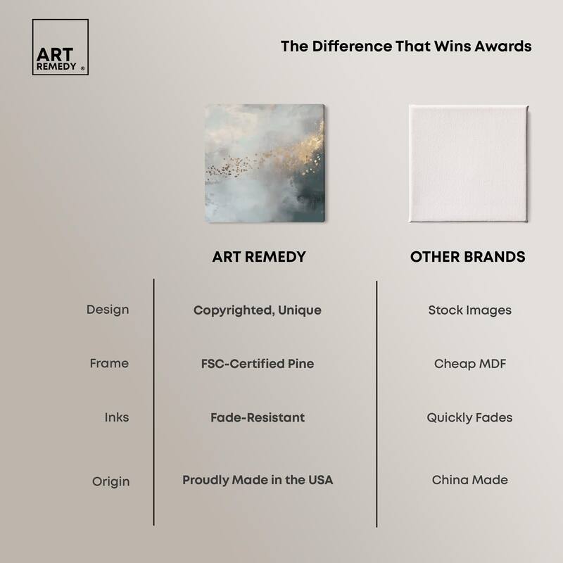Silvered Hues and Gold I Canvas by Art Remedy, Gallery Wrapped