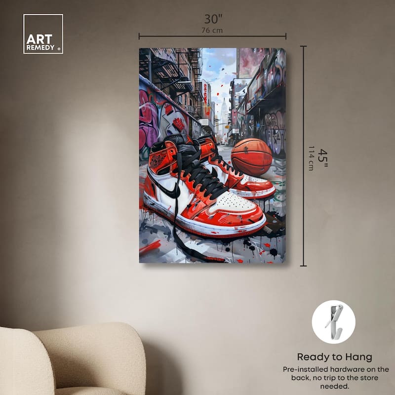 Streetwise Sneakers Canvas by Art Remedy, Gallery Wrapped