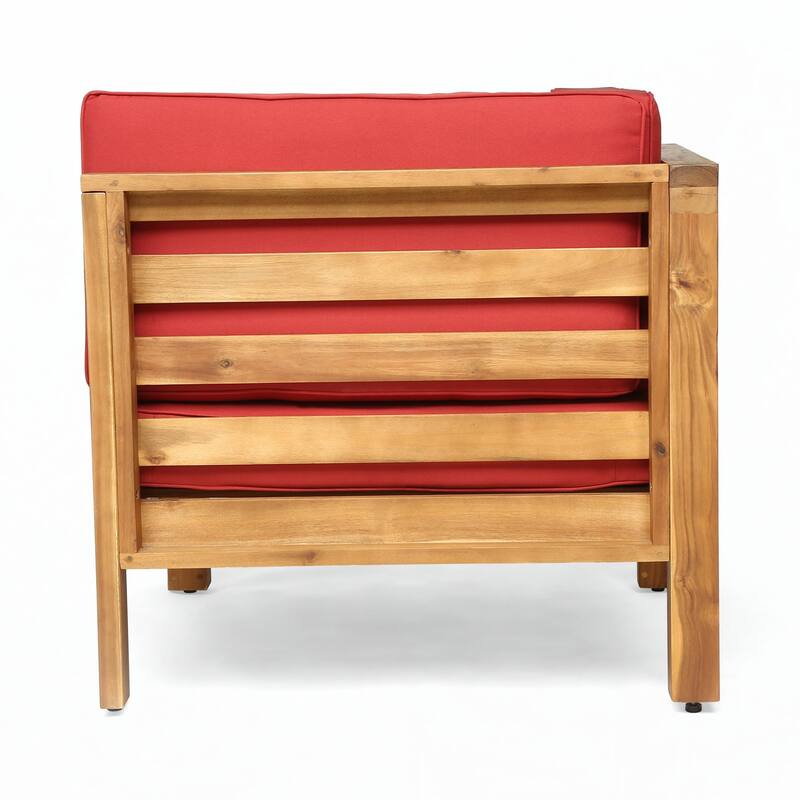 Outdoor 3PC LOVE SEAT SET WITH COFFEE TABLE, RED