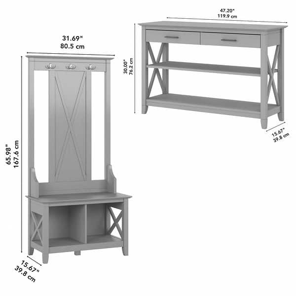 Key West Entryway Storage Set with Console Table by Bush Furniture ...