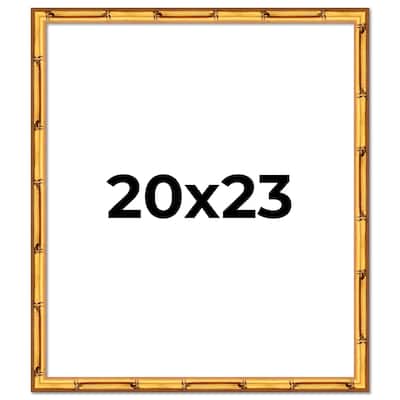 20x23 Frame Gold Bamboo Picture Frame Modern Photo Frame Includes UV Acrylic Shatter Guard Front Acid Free Foam Backing Board