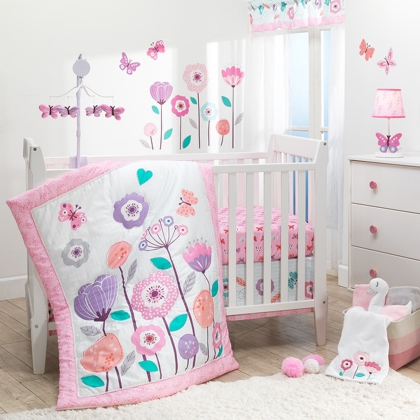 Lavender floral crib bedding best sale