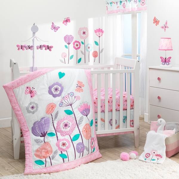 Shop Bedtime Originals Magic Garden Pink Lavender Butterfly