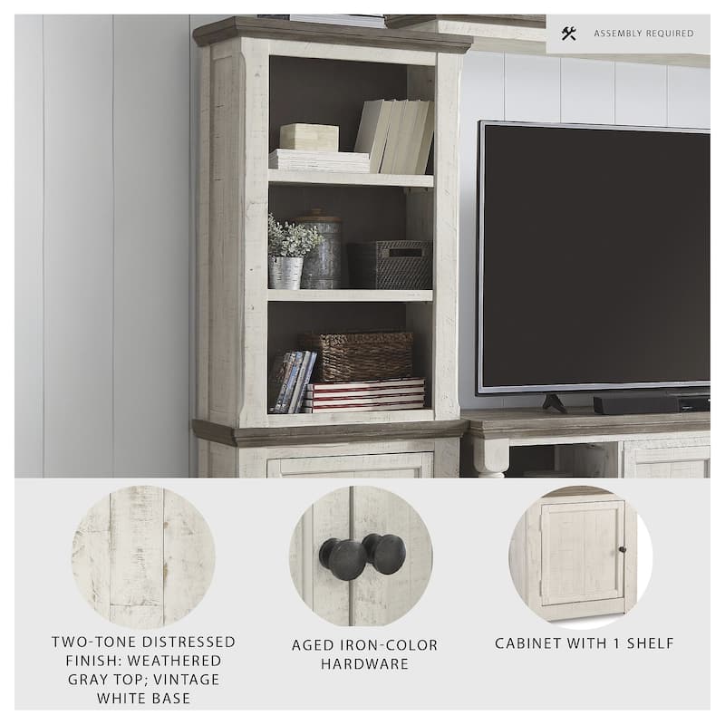 Havalance Left Pier Cabinet, White/Brown - 7'9" x 9'9"