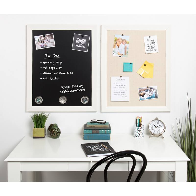DesignOvation Beatrice Framed Magnetic Chalkboard