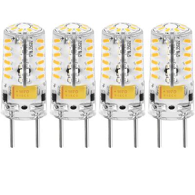 Luxrite GY6.35 LED Bulb, 12V AC/DC, 35W Equivalent, 2700K Warm White, 180 Lumens, Silicone Shatterproof (4 Pack)