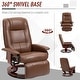 preview thumbnail 41 of 61, HomCom Faux Leather Adjustable Manual Swivel Base Recliner Chair with Comfortable and Relaxing Footrest