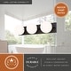 preview thumbnail 5 of 11, Parkview 3-Light 24 in. W Bathroom Vanity Lighting Fixture Frosted Opal Glass Globe Shade Dimmable LED Compatible Full Backplate