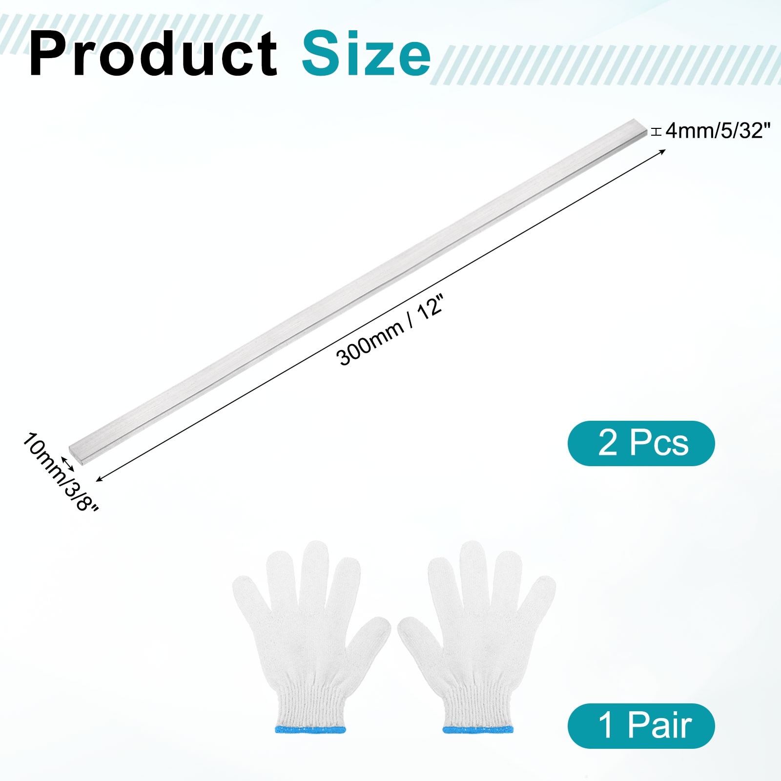 Stainless Steel Flat Bar Brushed Finish Trim Strips Sheet for Kitchen DIY Craft Making