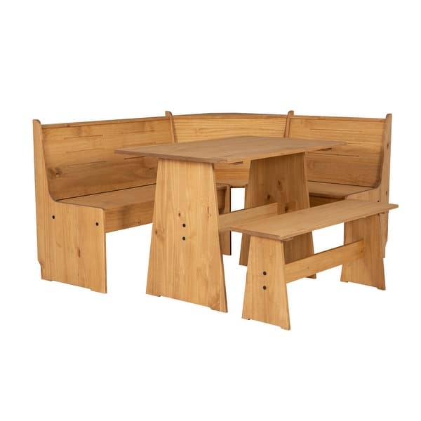 Wendell Solid Wood Corner Breakfast Nook Dining Set On Sale