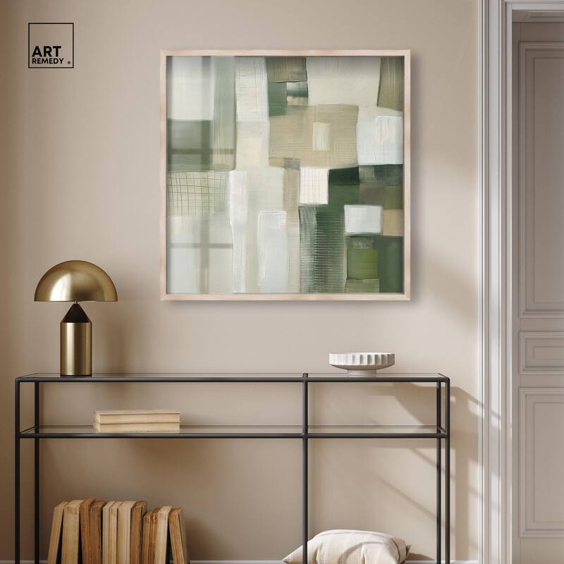 Pale Jade Green II Shadowbox by Art Remedy