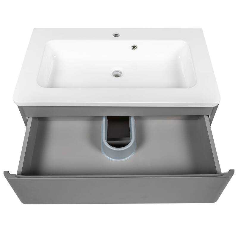 Wall-Mounted Bathroom Vanity with Washbasin Comfort Collection No Mirror