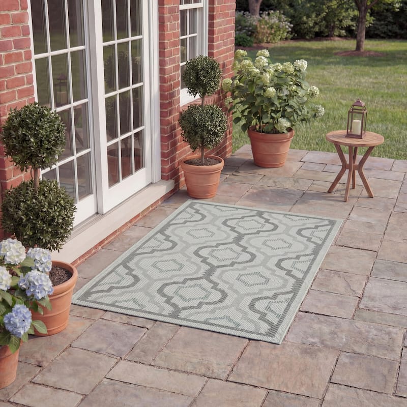 SAFAVIEH Courtyard Oyvor Indoor/ Outdoor Waterproof Patio Backyard Rug