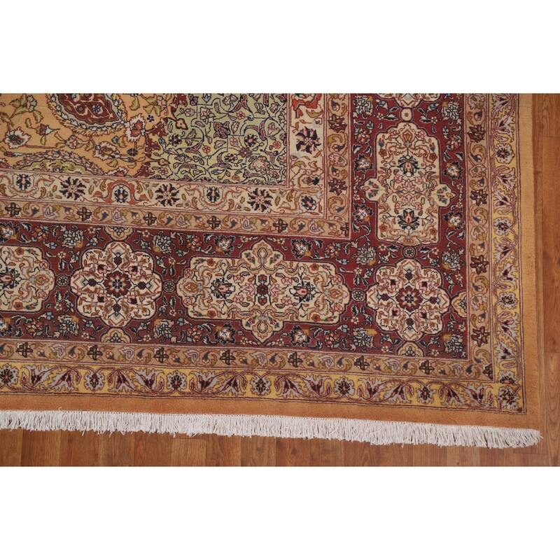 Vegetable Dye Large Tabriz Persian Area Rug Hand-knotted Wool Carpet - 11'5" x 16'2"
