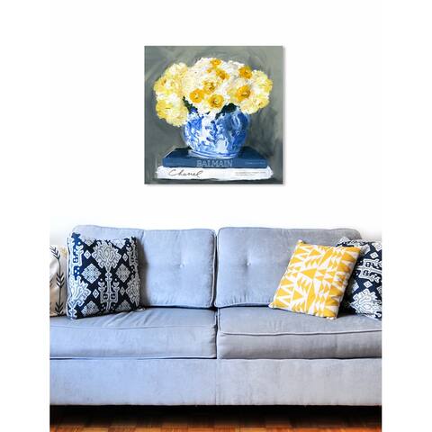 Oliver Gal 'Fashion Fresh' Floral and Botanical Wall Art Canvas Print - Yellow, Blue