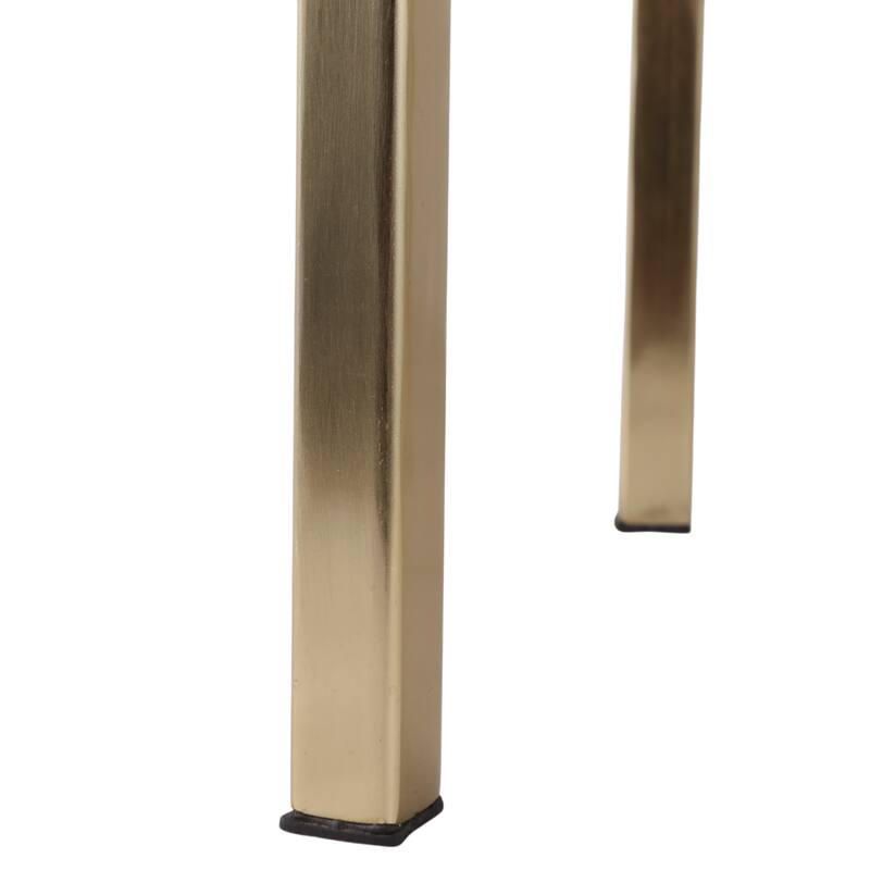 Stone Metal Side Table Modern Slim Base (Set of 2) - 22/24" Black - 24.0"