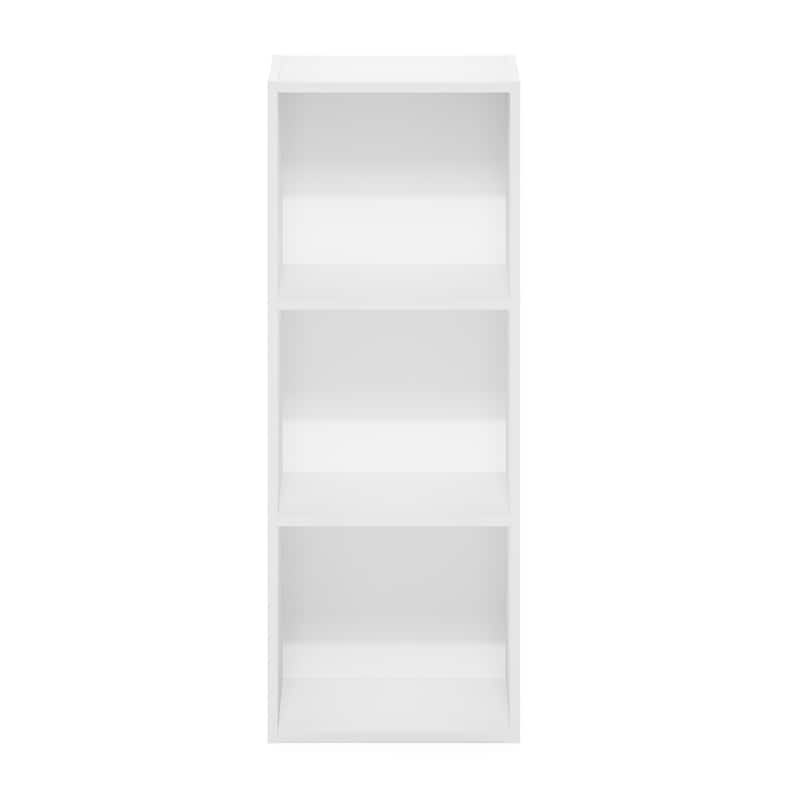 Furinno Pasir 3-Tier No Tool Assembly Open Shelf Bookcase - White