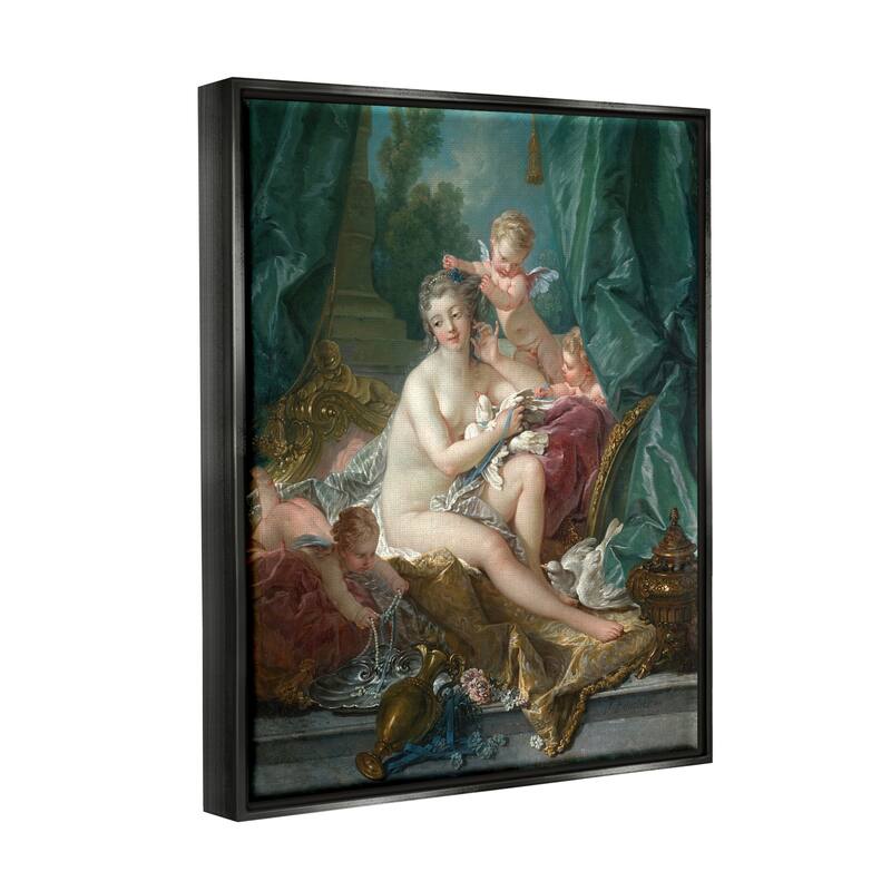 Stupell The Toilette of Venus Francois Boucher Classic Painting Floater Frame, Design by one1000paintings
