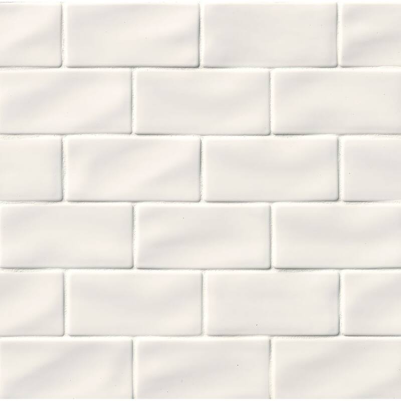 Ackland AKM-C-3X6TLG-CA 3" x 6" Ceramic and Porcelain Solid Wall Tile - Celeste Blanc