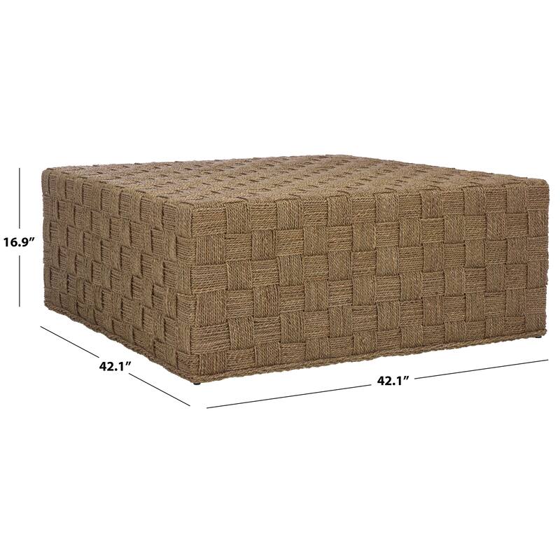SAFAVIEH Couture Norabelle Seagrass Coffee Tabl - 42"W x 42"D x 17"H