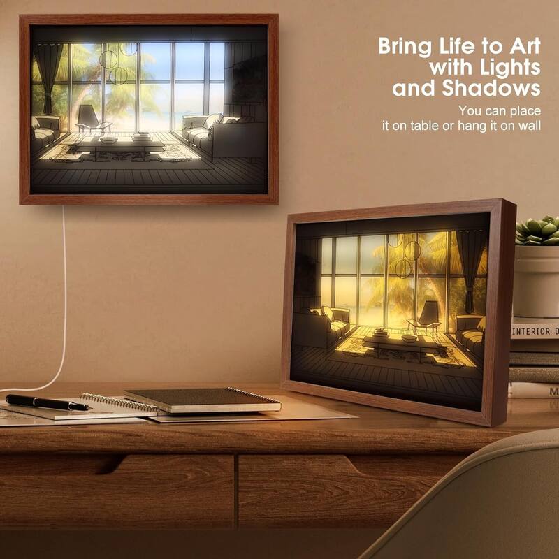 LED Light Up Painting Table Lamp Night Light