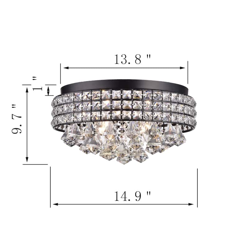 Larion 4 - Light Chandelier Style Drum Flush Mount