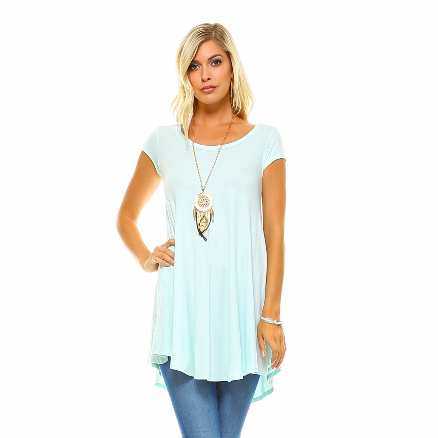 white flowy top short sleeve