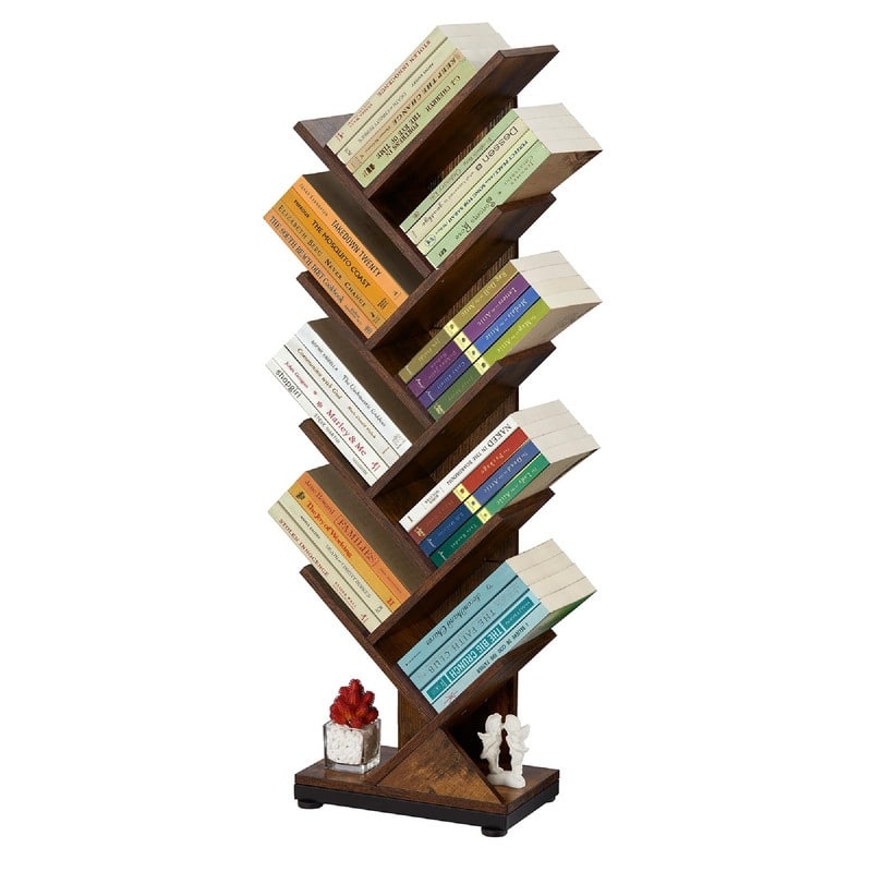 9 Tier Tree Bookshelf - 11.8"D x 7.4"W x 38.4"H