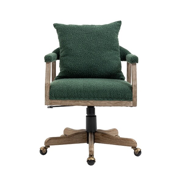 Boucle Upholstered Swivel Adjustable Height Homeoffice Chair