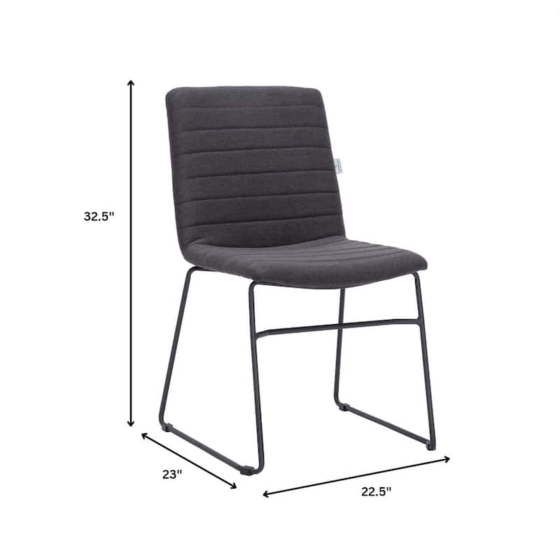 Zylar Modern Leather Guest Chair with Lumbar Support, Stainless Steel Base, High-Density Foam, Floor Protectors, 300 lb Capacity