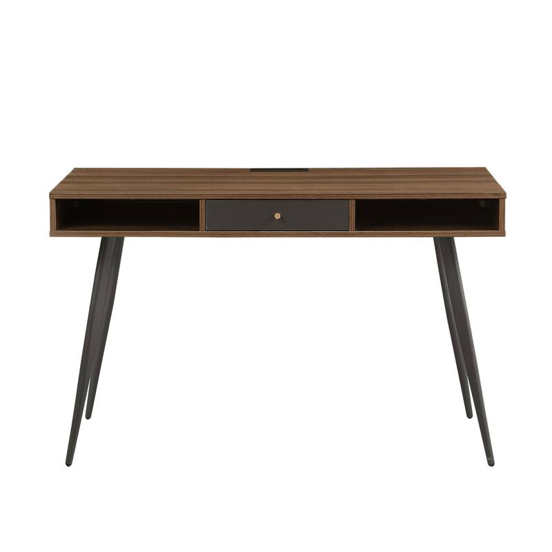 Mid Century Desk with USB Ports and Power Outlet
