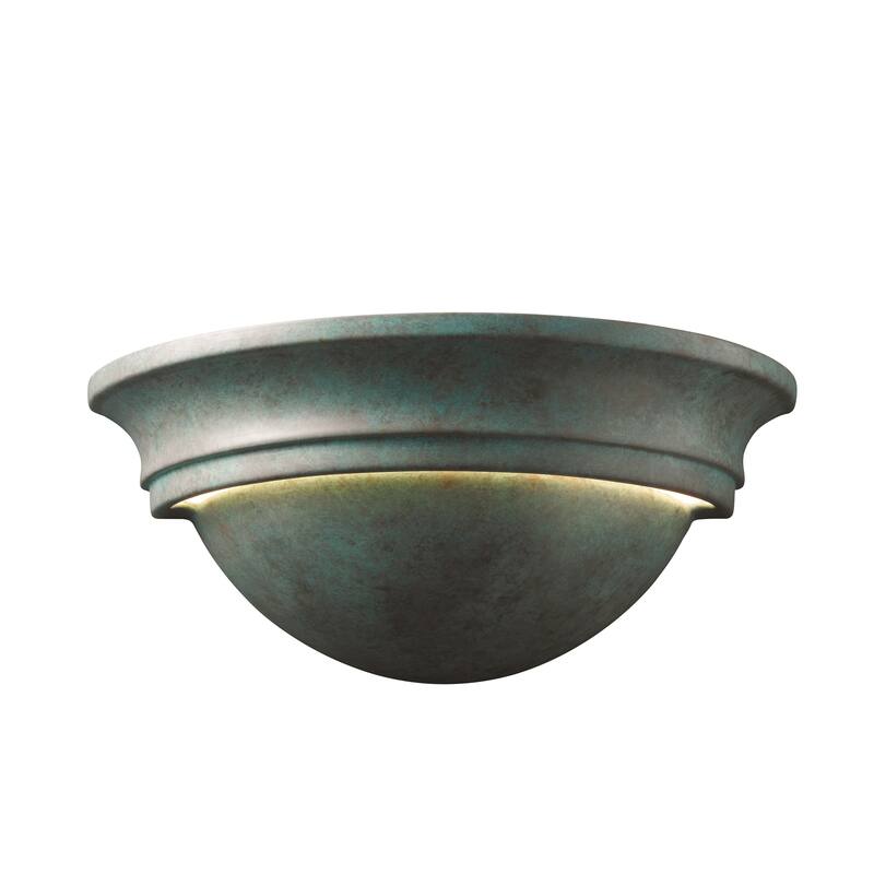 Justice Design Ambiance Verde Patina Large Cyma Wall Sconce