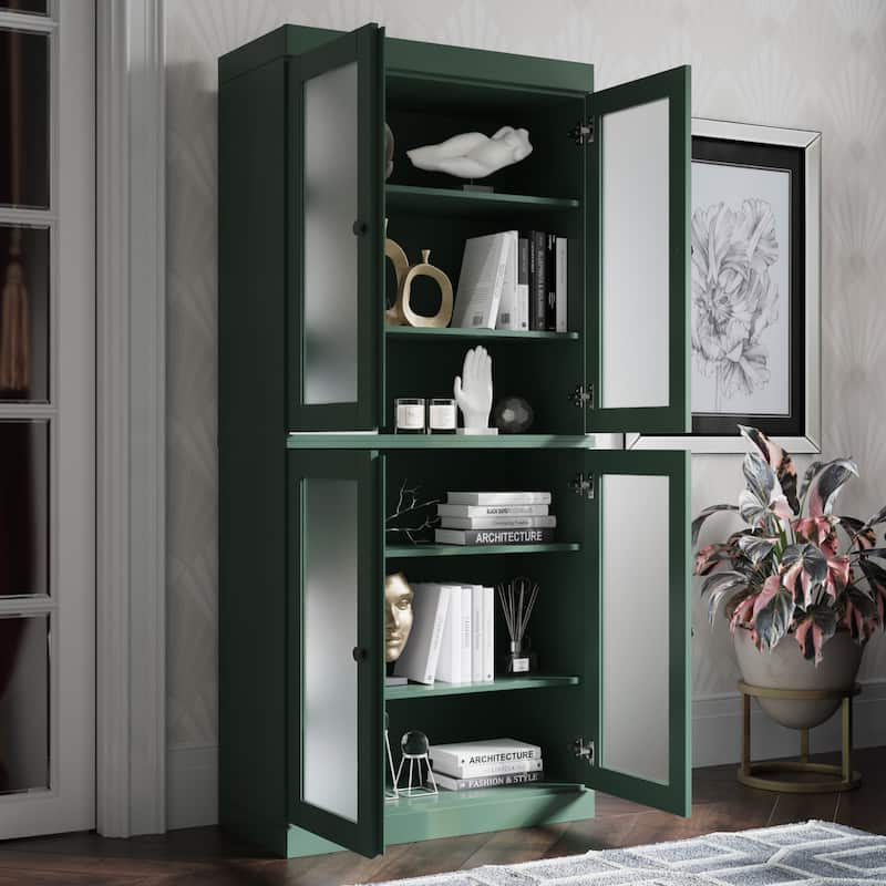 100% Solid Wood 6-Shelf Bookcase with Optional Doors by Palace Imports