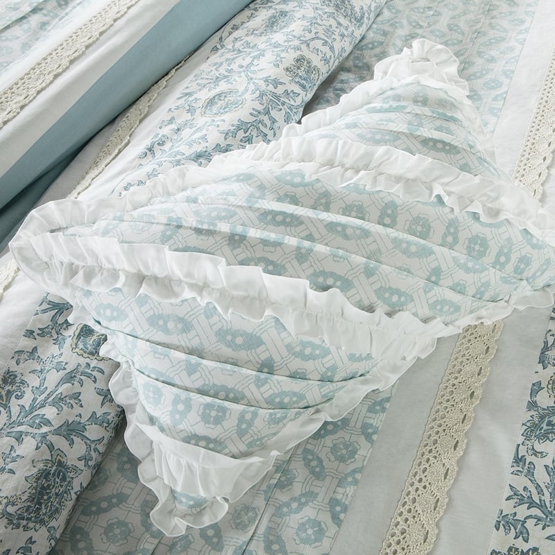 GDF Studio - Dawn 9 Piece Cotton Percale Duvet Cover Set