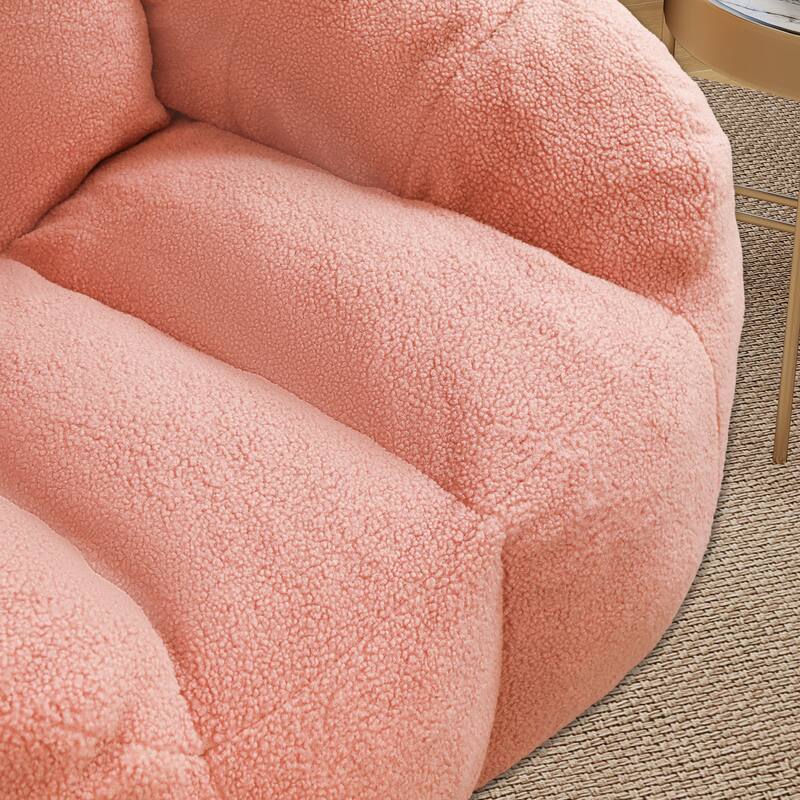 Upholstered Bean Bag Chair,Modern Lazy Floor Sofa Chair
