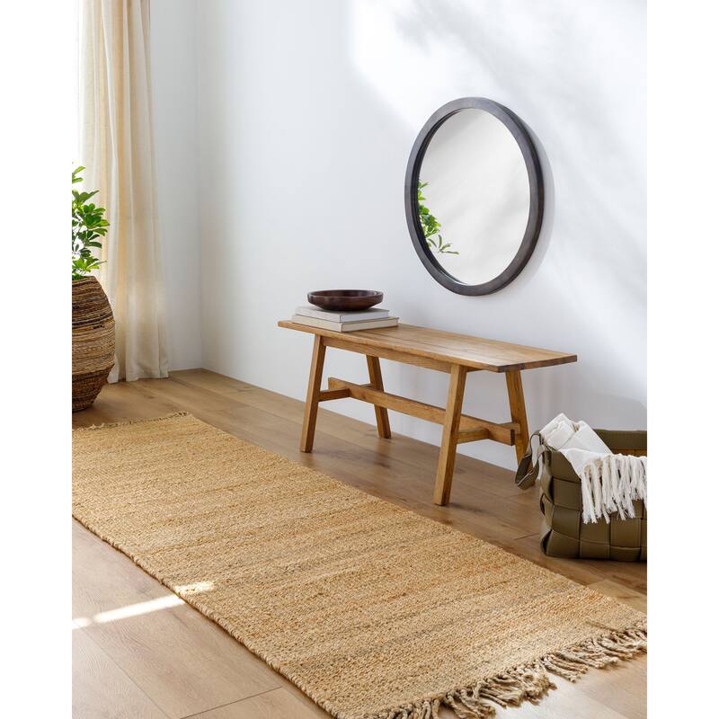 Livabliss Casual Jute Solid Area Rug - 2'6" x 8' - Beige
