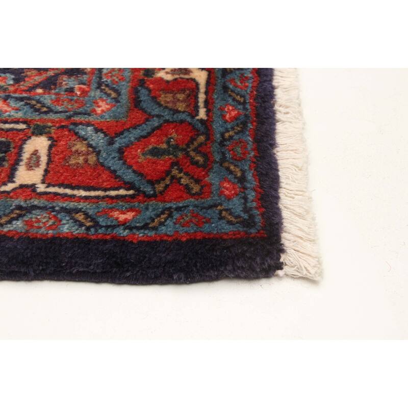 ECARPETGALLERY Hand-knotted Andelz Navy Wool Rug - 3'7 x 10'4