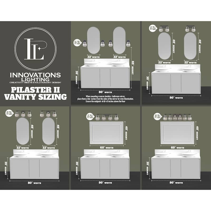 Innovations Lighting 423-4W-10-37 Pilaster II Cone Vanity Pilaster II