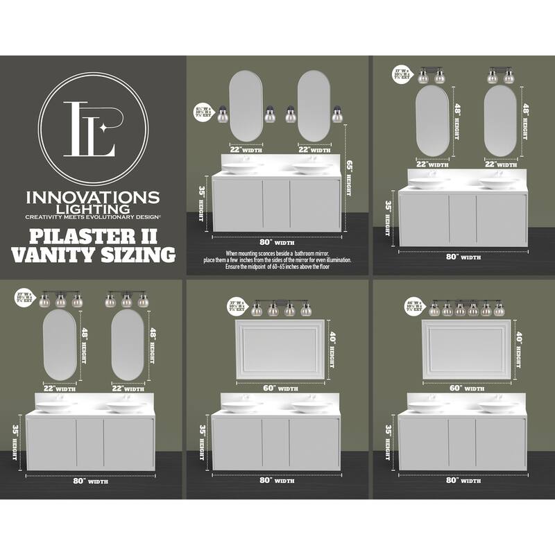 Innovations Lighting 423-6W-10-46 Pilaster II Cone Vanity Pilaster II