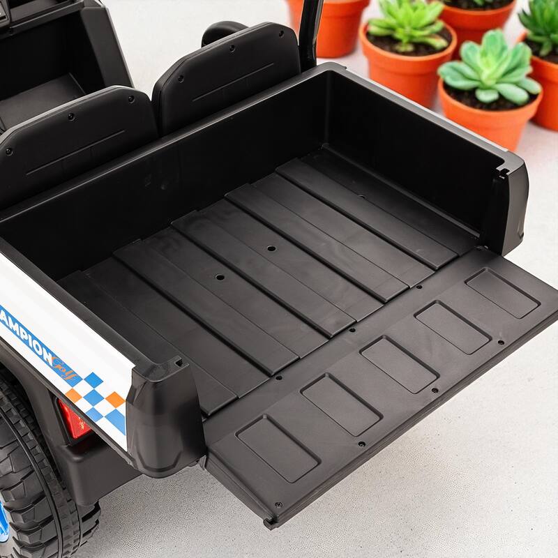 24V Kids Electric Ride-On Track with Dual Seats, Remote Control, Bluetooth Audio, and 4-Wheel Suspension