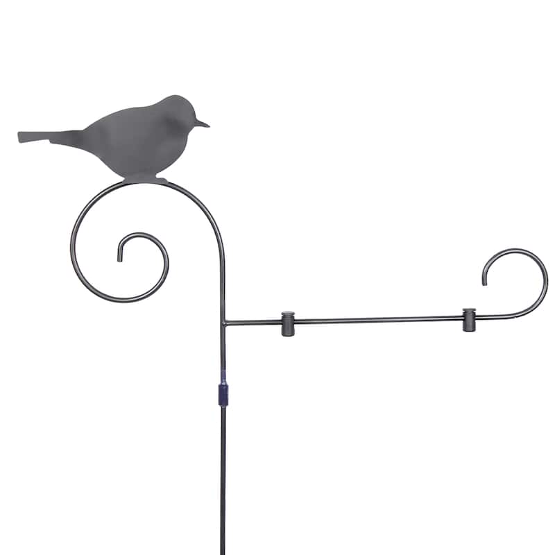 Alpine Corporation Decorative Garden Flag Holder Stakes, Outdoor Metal Flagpole Stands Design for Patio & Garden Décor